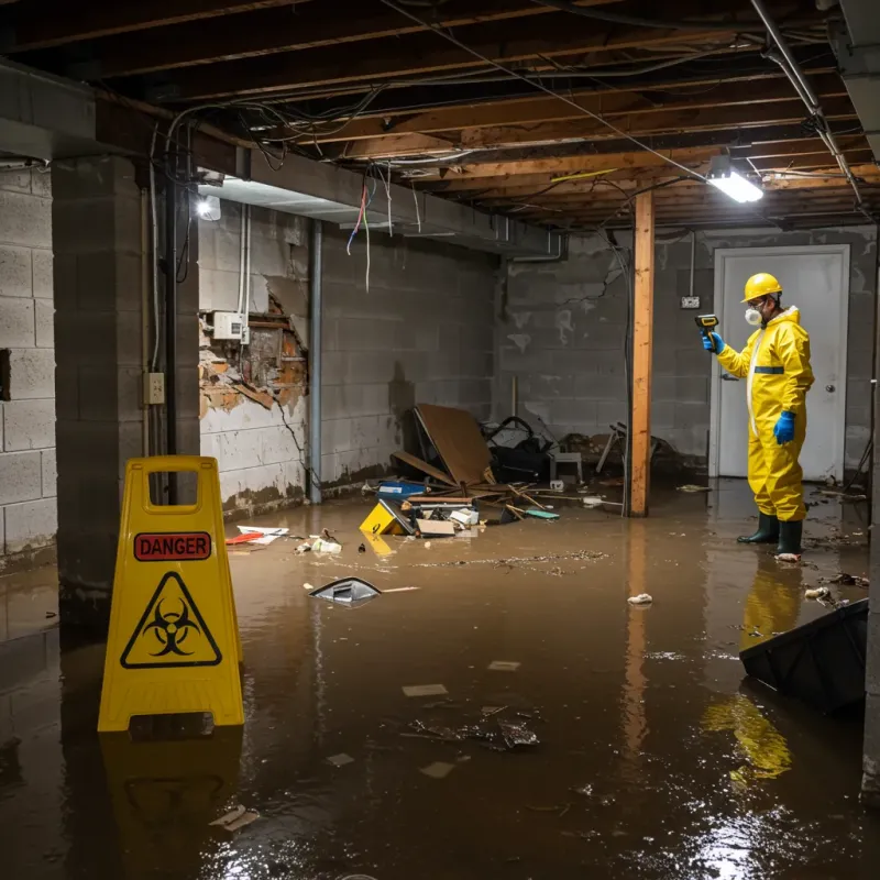 Flooded Basement Electrical Hazard in Fern Creek, KY Property
